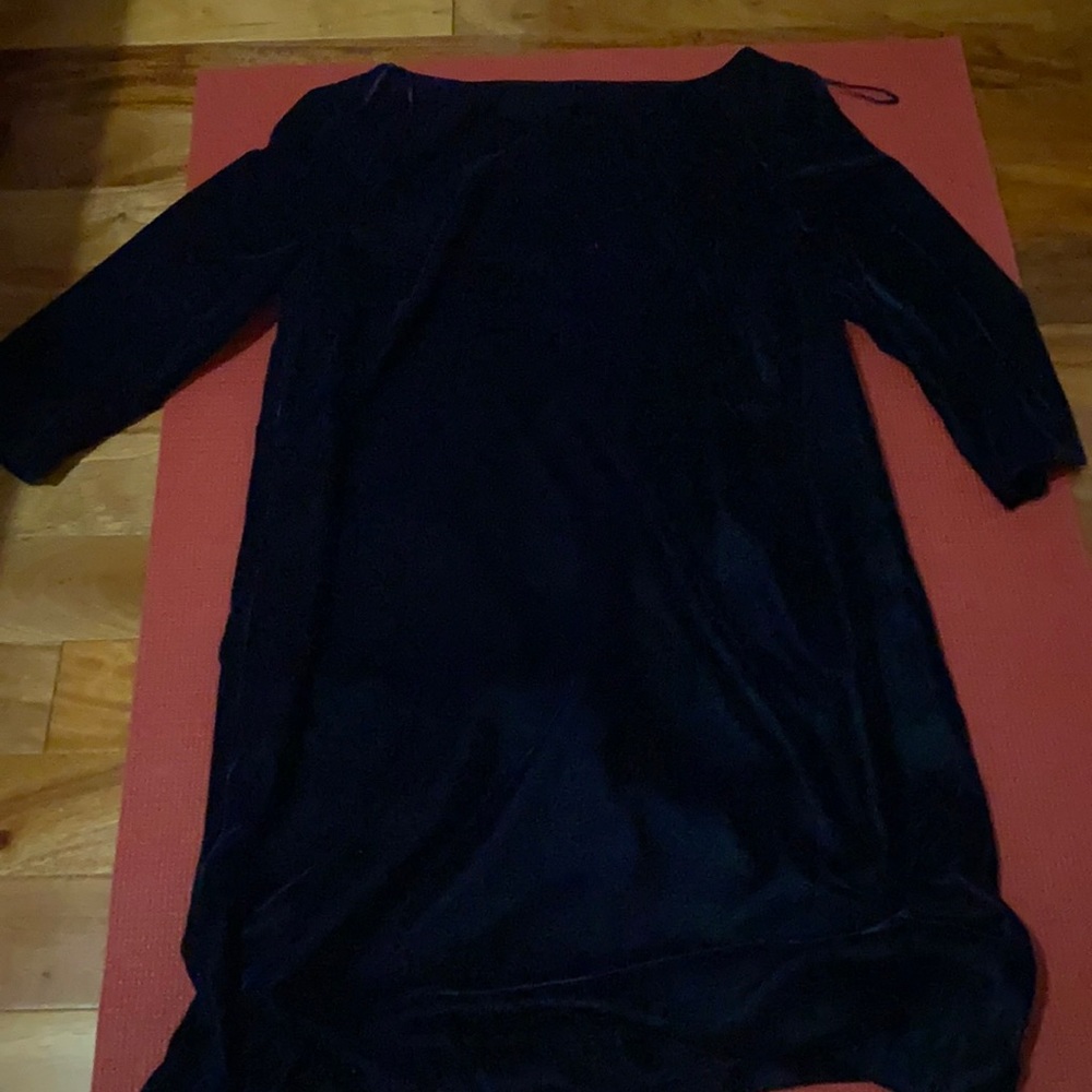 navy Blue velvet dress